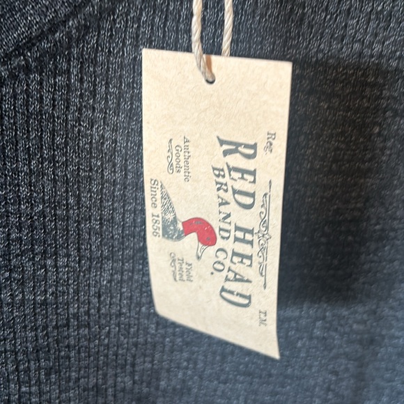 Men’s Red Head waffle knit long sleeve shirt - Picture 3 of 5